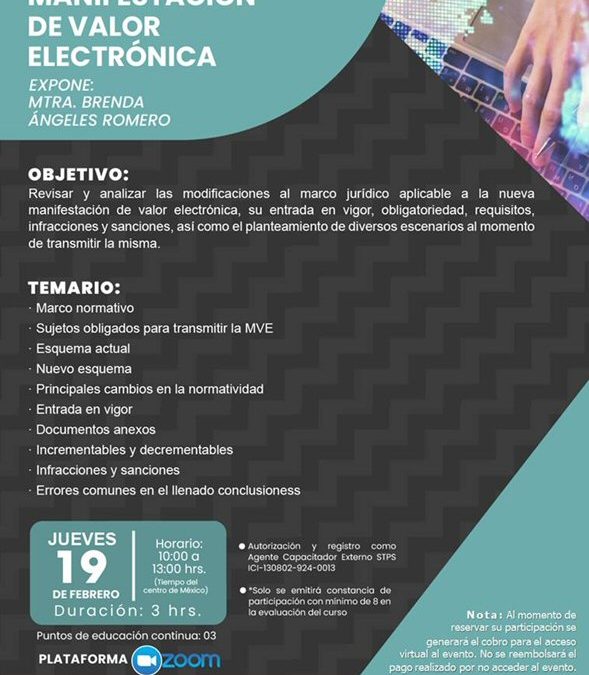 Manifestación de Valor Electrónica 2026