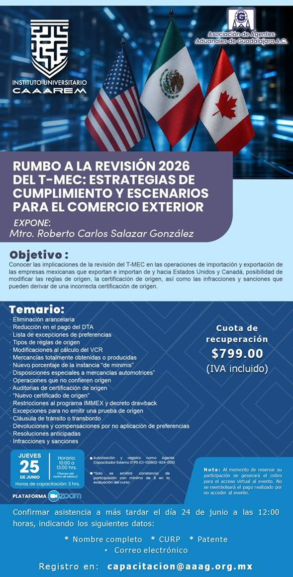 Rumbo a la revision 2026 del T-MEC: estrategias de cumplimiento y escenarios para el Comercio Exterior