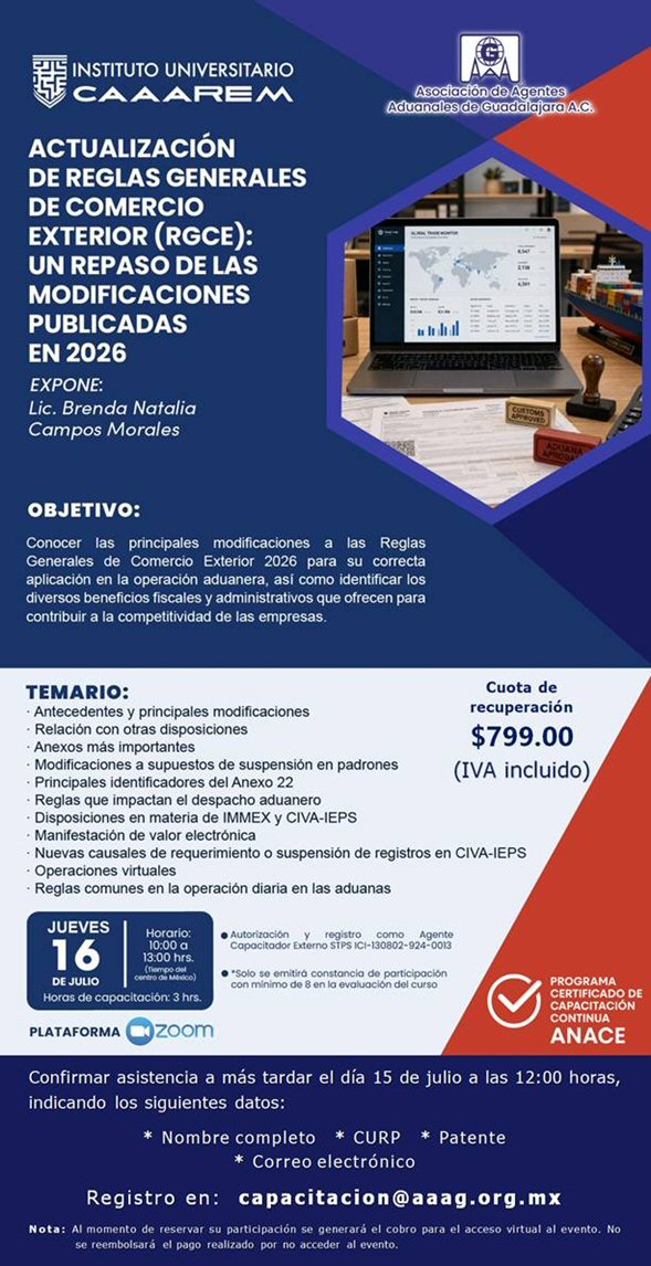 Actualización de reglas generales de comercio exterior (RGCE): un repaso de las modificaciones publicadas en 2026