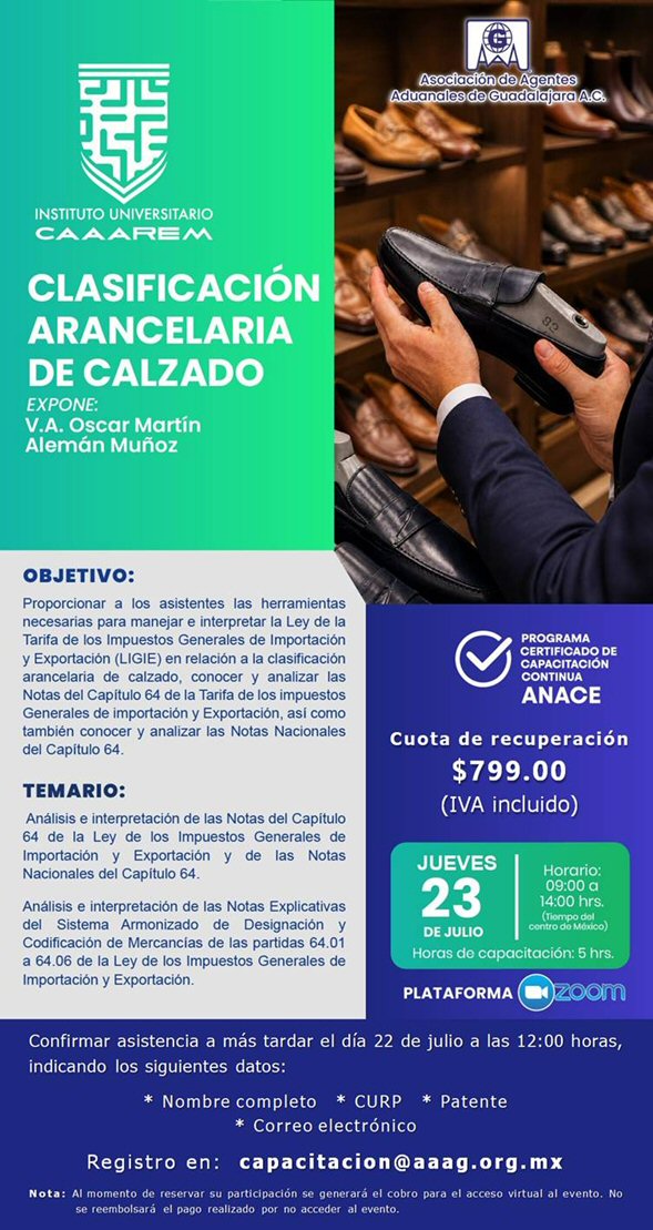 Clasificación arancelaria de calzado