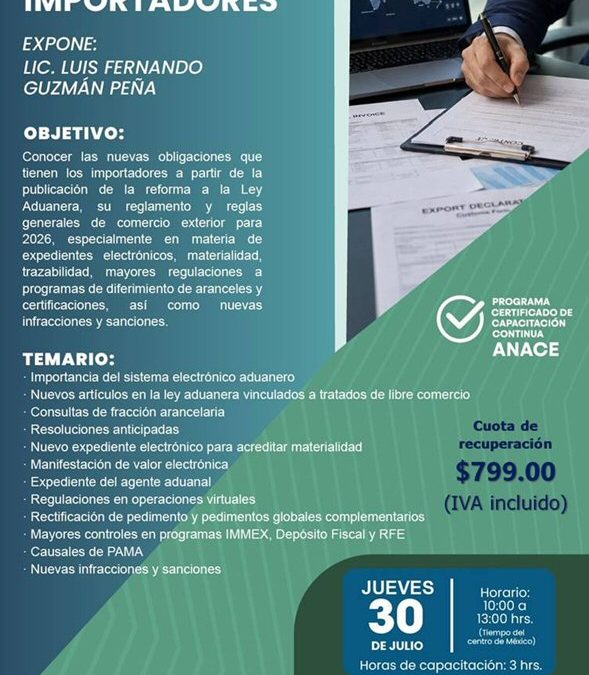 Nuevas obligaciones de los importadores