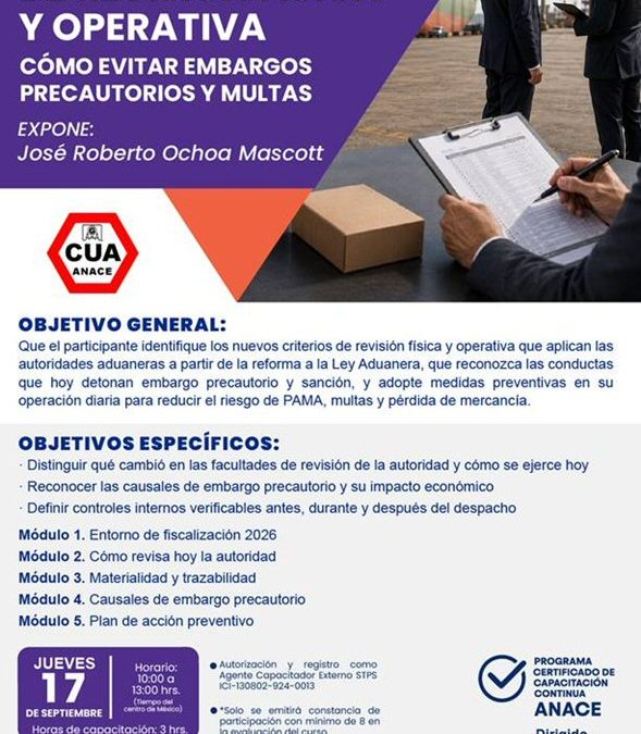 Nuevos criterios de revisión física y operativa